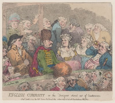 Curiosità inglese o lo straniero fissato in volto da Thomas Rowlandson