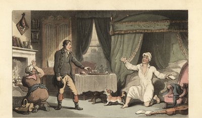 Gentiluomo inglese che riceve una lettera dalla sua famiglia da Thomas Rowlandson