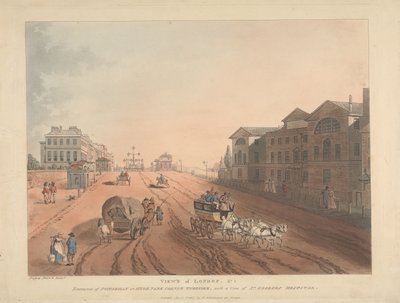Ingresso della Piccadilly o della Hyde Park Corner Turnpike (n. 1) da Thomas Rowlandson