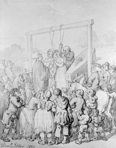 Esecuzione a Tyburn da Thomas Rowlandson
