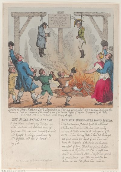 Esecuzione di due celebri nemici della Vecchia Inghilterra da Thomas Rowlandson