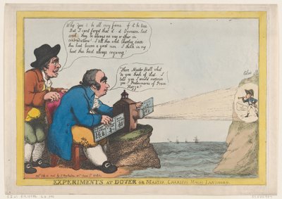 Esperimenti a Dover o la lanterna magica del maestro Charley, 21 luglio 1806 da Thomas Rowlandson