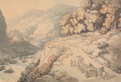 Cascate sul fiume Conwy, Galles del Nord da Thomas Rowlandson