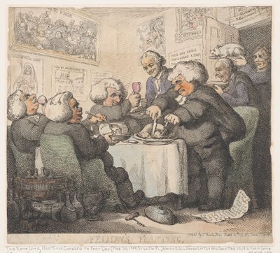 Il banchetto dei borsisti da Thomas Rowlandson