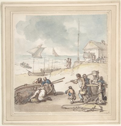 Figure in riva al mare da Thomas Rowlandson