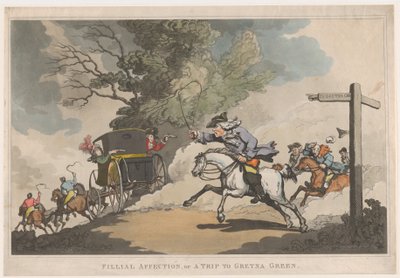 Affetto filiale, o un viaggio a Gretna Green da Thomas Rowlandson