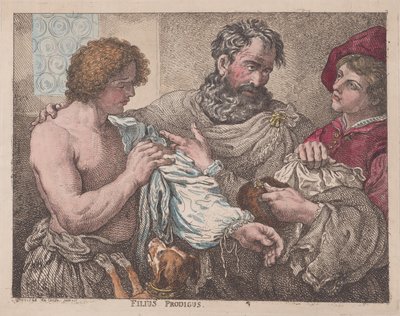 Filus Prodigus Il figliol prodigo, 1783-95 da Thomas Rowlandson