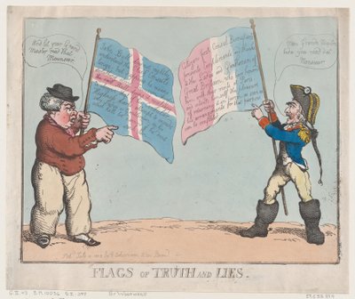 Bandiere della verità e della menzogna, 10 luglio 1803 da Thomas Rowlandson