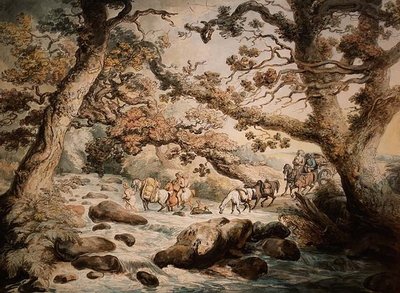 Attraversando il torrente da Thomas Rowlandson