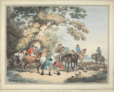 La caccia alla volpe [serie di sei]: 1. Uscita mattutina da Thomas Rowlandson