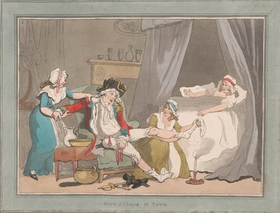 Caccia alla volpe [coppia]: 2.  Le quattro in città da Thomas Rowlandson