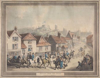 La caccia alla volpe [serie di quattro]: 4. Ritorno dalla caccia. / Scena a Eaton da Thomas Rowlandson