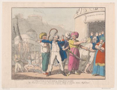 Fraternizzazione al Cairo, o Il generale pazzo e la sua allegra compagnia da Thomas Rowlandson