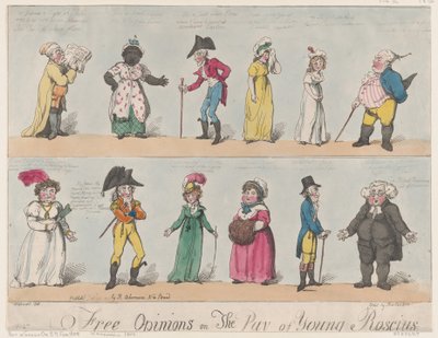 Opinioni libere sul salario del giovane Roscio da Thomas Rowlandson