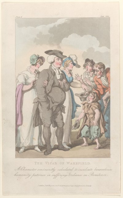 Frontespizio: Il vicario di Wakefield, da Il vicario di Wakefield, 1 maggio 1817 da Thomas Rowlandson