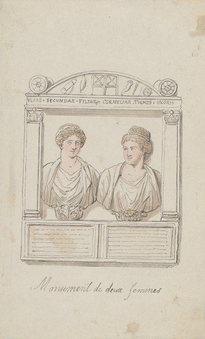 Altare funebre di Giulia Secunda e Cornelia Tyché da Thomas Rowlandson