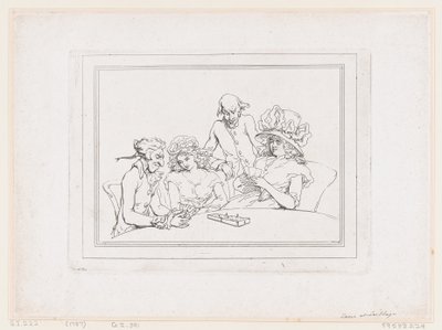 Partita di cribbage da Thomas Rowlandson
