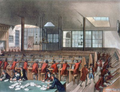Ufficio postale generale, Lombard Street, Londra da Thomas Rowlandson