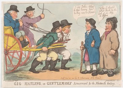 Traino di carrozza, o divertimento gentile per il XIX secolo, 3 aprile 1801 da Thomas Rowlandson