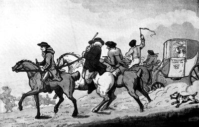 Andare alle corse, fine XVIII secolo da Thomas Rowlandson