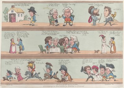 Bordi Grotteschi per Stanze e Sale, ristampa da Thomas Rowlandson