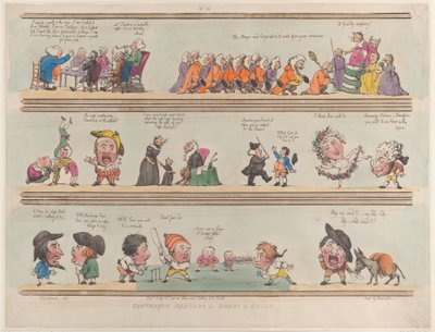 Bordi grotteschi per stanze e saloni, Tavola 13 da Thomas Rowlandson