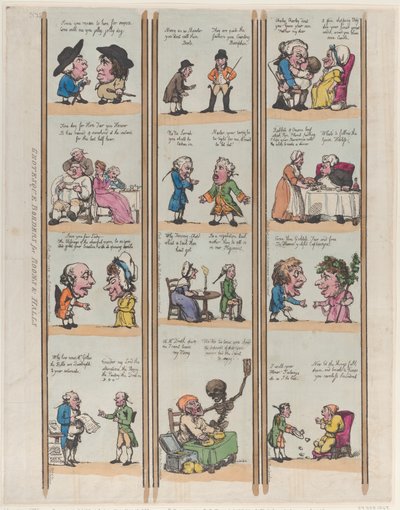 Bordi grotteschi per stanze e sale, Tavola 15, 1799 da Thomas Rowlandson