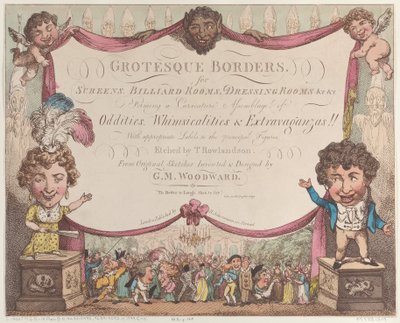 Bordi grotteschi per schermi, sale da biliardo, spogliatoi, ecc., 1799-1800 da Thomas Rowlandson