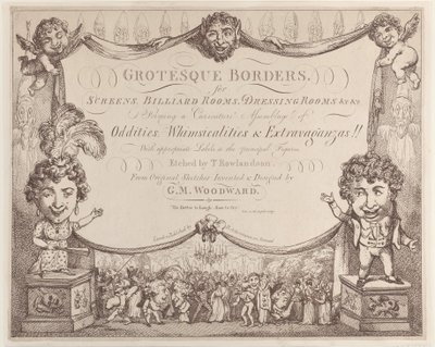 Bordi grotteschi per schermi, sale da biliardo, spogliatoi, ecc. da Thomas Rowlandson