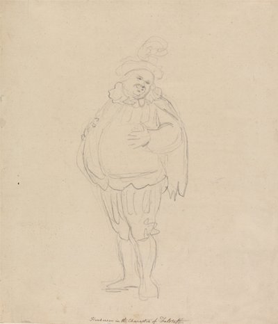Henderson nei panni di Falstaff da Thomas Rowlandson