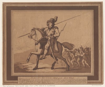 Henry Munro, capo dei ribelli irlandesi da Thomas Rowlandson