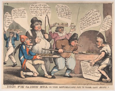 Grande divertimento per John Bull, o i repubblicani messi al loro ultimo ripiego da Thomas Rowlandson