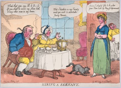 Assunzione di un servo, 1811 da Thomas Rowlandson