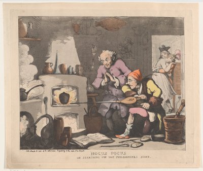 Hocus Pocus, o alla ricerca della pietra filosofale, 12 marzo 1800 da Thomas Rowlandson