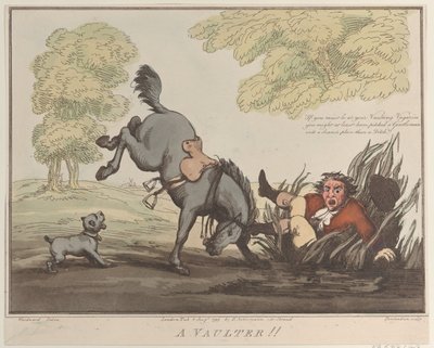 Abilità del cavallo, schizzo 12: Un voltagabbana!! da Thomas Rowlandson