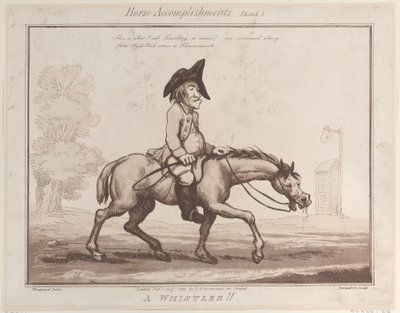 Abilità del cavallo, Schizzo 3: Un fischiatore!!, 1 agosto 1799 da Thomas Rowlandson