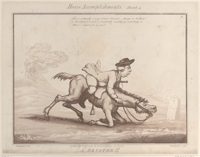 Competenze del cavallo, Schizzo 4: Un devoto!!, 1 agosto 1799 da Thomas Rowlandson