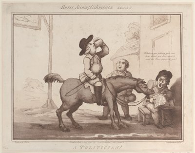 Competenze del cavallo, Schizzo 5: Un politico!! da Thomas Rowlandson