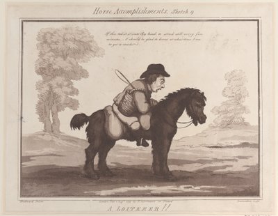 Competenze del Cavallo, Schizzo 9: Un Perditempo!! da Thomas Rowlandson