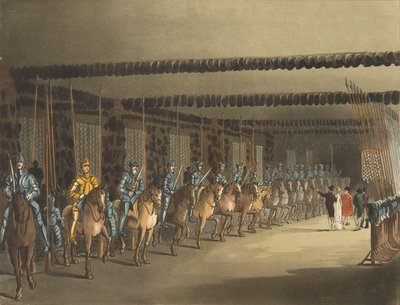 Horse Armoury, Torre di Londra, 1 novembre 1809 da Thomas Rowlandson