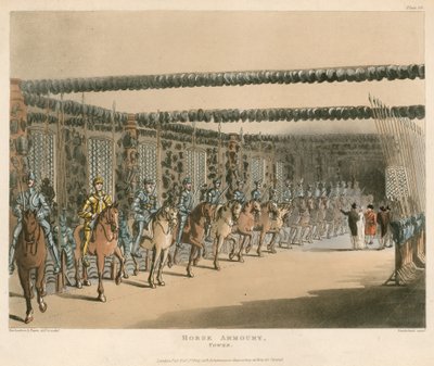 Armeria dei cavalli alla Torre di Londra da Thomas Rowlandson