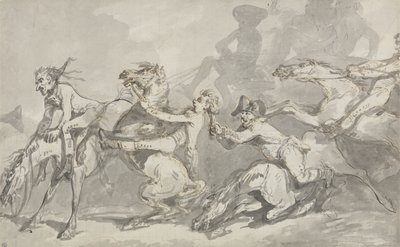 Cavalieri che si scontrano da Thomas Rowlandson