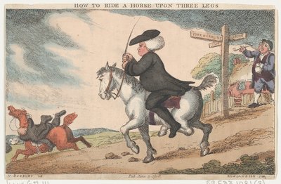 Come cavalcare un cavallo su tre gambe da Thomas Rowlandson