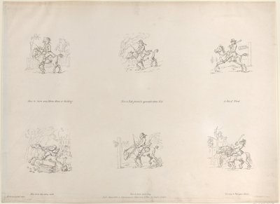 Come girare qualsiasi cavallo, giumenta o castrone, come cavalcare in modo elegante e piacevole in discesa..., 1 marzo 1803 da Thomas Rowlandson