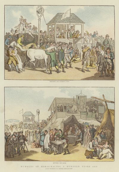 Umori delle Corse di Cavalli Cento Anni Fa da Thomas Rowlandson