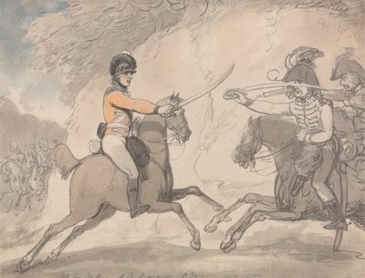 Esercizio di Sciabola Ungherese e Highland da Thomas Rowlandson