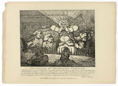 Imitazioni e teatro Drury-Lane, dal tour di Boswell nelle Ebridi da Thomas Rowlandson
