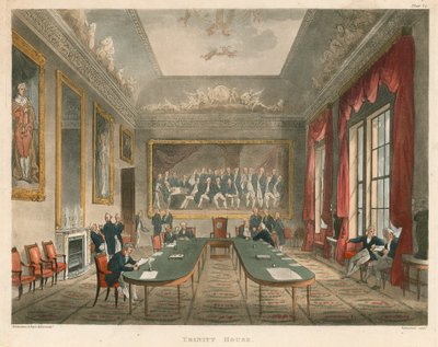 Interno della Trinity House da Thomas Rowlandson