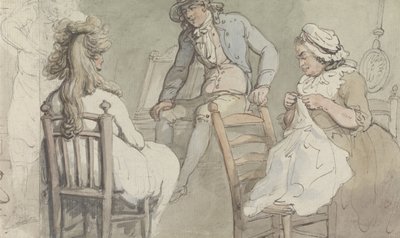 Interno di un camerino con Jack Bannister da Thomas Rowlandson