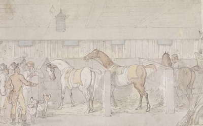 Interno di una stalla da Thomas Rowlandson